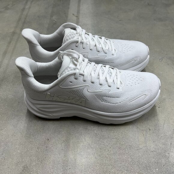 Hoka One One Clifton 10 Men's Triple White Running Shoes 1162030/WWH - New - Picture 3 of 6